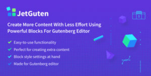 JetGuten – Blocks Set Addon for Gutenberg Editor