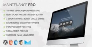 Maintenance PRO – WordPress plugin